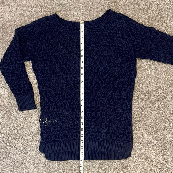 NWOT. LOFT Pullover Sweater. Navy Blue. Size Small. - Picture 5 of 9